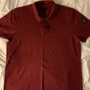 Belstaff men's maroon t shirt, padded shoulder size XXL size more like L